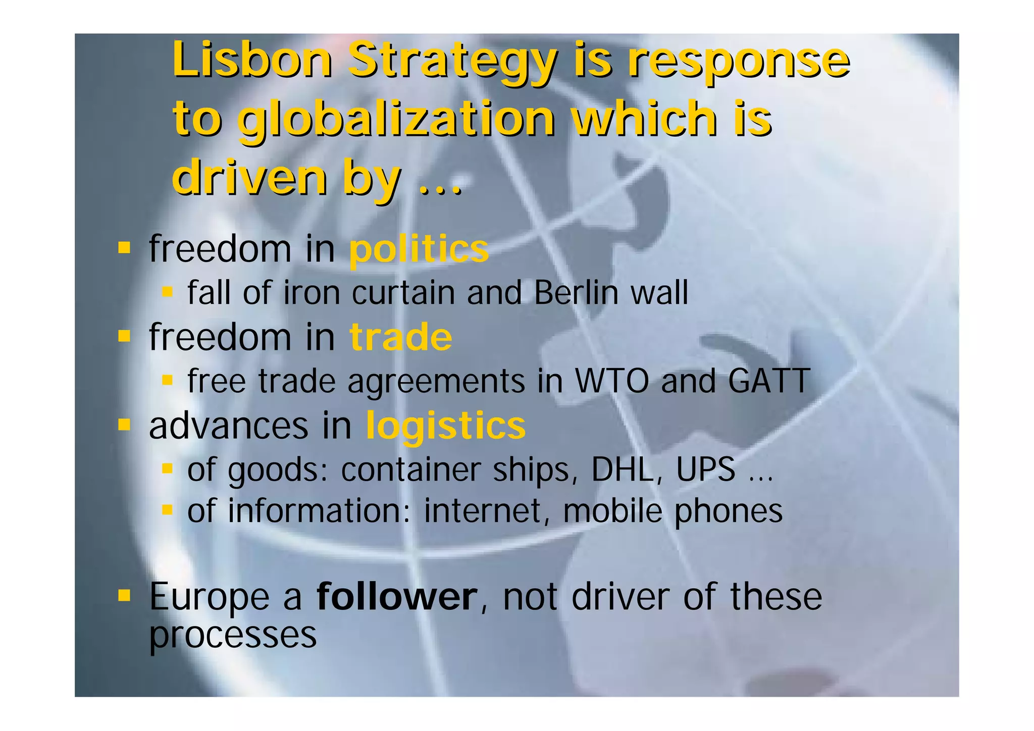 Lisbon Strategy 2.1: Europe - the most creative economy in the world ...