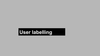 User labelling
 