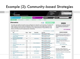 Example (2): Community-based Strategies
17.03.2010Florian Wiencek – Mediating Media Art @ „The Arts of Mediation“
 