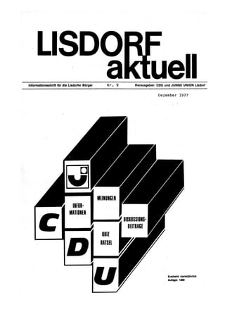 Lisdorf aktuell nr. 9   weihnachten 1977