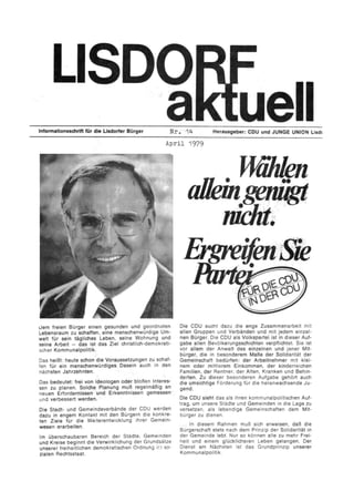 Lisdorf aktuell nr. 14   ostern 1979