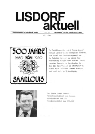 Lisdorf aktuell nr. 21    sommer 1980 ( ii )