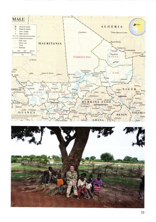 O National capital
O Regional capital
o Town, village
+ Major airport
-..-
lnternational boundary
-'-'* Regioml boundary
Main road
Other road
Track
-- Railroad
0 100 200 300 km
l1lrt
MALT it
oTidlikdja
NTAURITANIA
o'Ayoün el'Atroüs
Tombouctou
(Timbuktu) J GAOi I lrluuKrul
l4ä o
ü
Gou ncla m o
.z *. _.i- l
I
t
ENEGA
^lallrl"+
,)
', _
' cBalaki
ij 6Gaoual
olabd Drnqutraye Si(
GUINE"A
Kebbi
Gummi
o
6Koko
NA.
oAleg
losso
Iougou Diapaq
ol ada- o
o N'gourma
Tenkodooo
- A..^
ff
23
GERIA
oTaoudenni
TOMBOUCTOU
!')
t)
ln Gueäamö ../
.,,1
Tahouao
oulamNIGER- -o* Brrnin Mada
'illähÄri ;:^:l c
tf l}r urred NJhr§
j4 10".:'i
IG ER I1
Konta(
o'
 