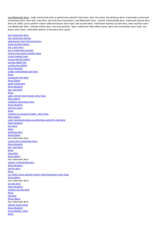 Lise matematik-dersi