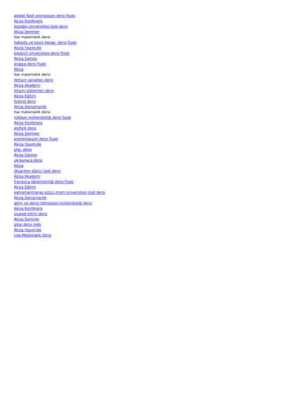 Lise matematik-dersi