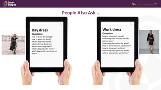 10
Day dress
Questions
how to dress day to night?
how to wear day dress?
what is day dress code?
what is formal day dress?
what is smart day dress?
what is day dress for ladies?
which day which color dress to
wear?
Work dress
Questions
how to dress work casual?
how many work dresses should a
woman own?
how many dress shirts for work?
How to dress for work experience?
how to dress work uniform?
how many dress pants for work?
what is appropriate work dress?
People Also Ask…
 
