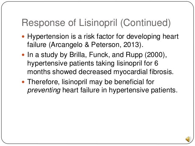 does lisinopril affect the heart rate