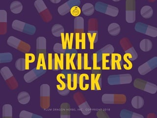 WHY
PAINKILLERS
SUCK
PLUM DRAGON HERBS, INC.  COPYRIGHT 2018
 