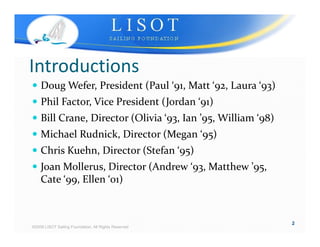Lisot 2009 Parents Meeting March 1, 2009