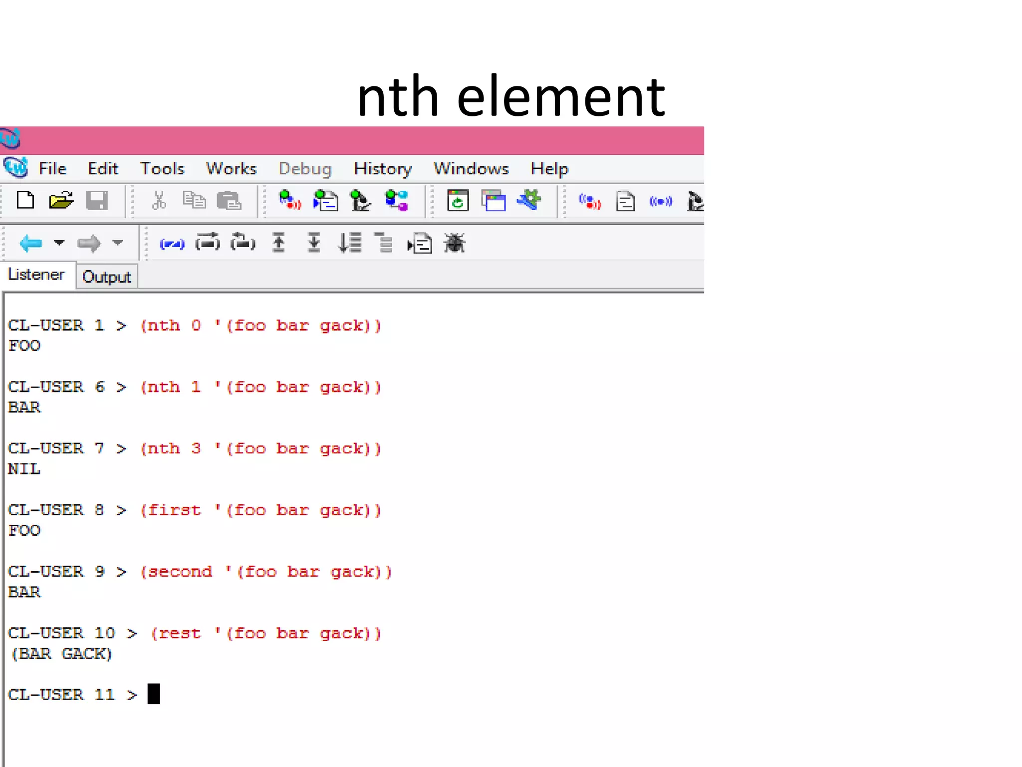 nth element
 