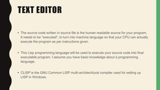 Clisp Code Lisp | PPTX