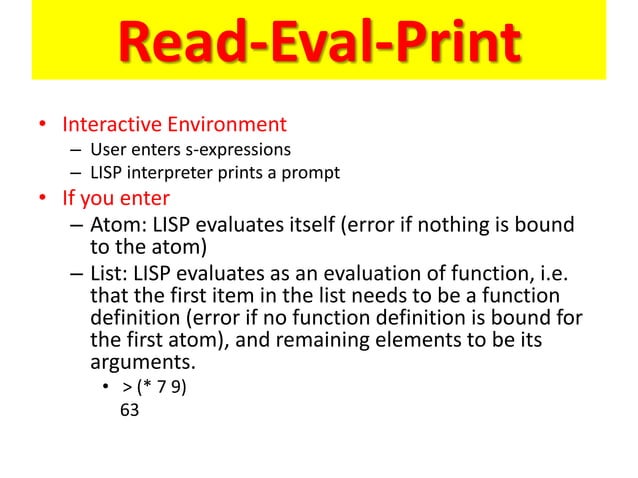 INTRODUCTION TO LISP | PPT