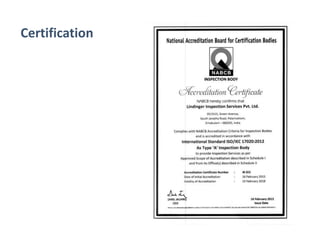 Certification
 