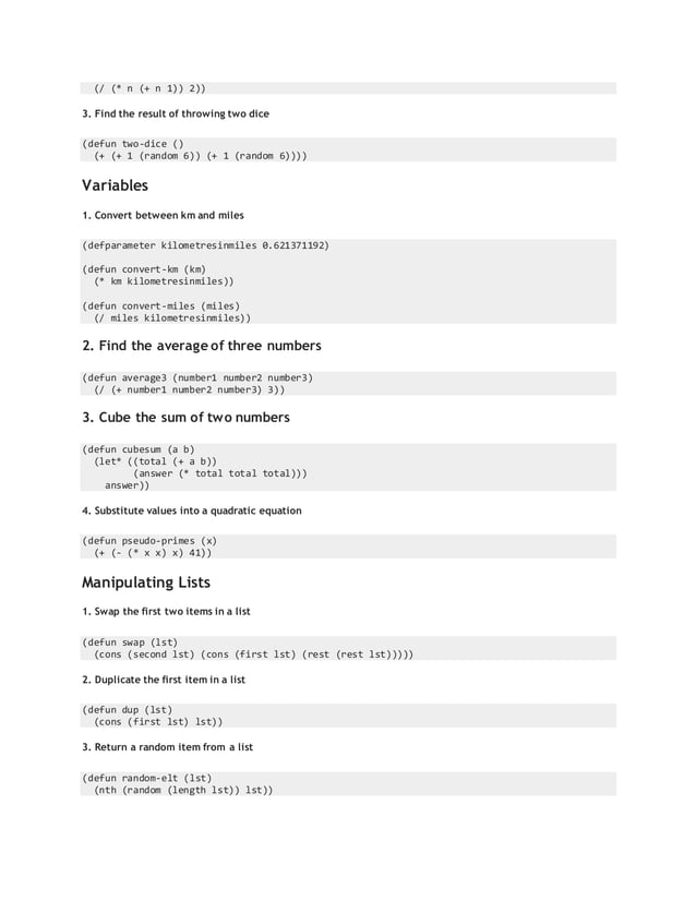 Lisp programming | PDF