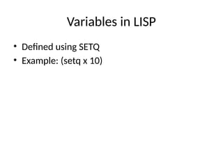 Comprehensive Overview of LISP Programming Language: Features, History ...