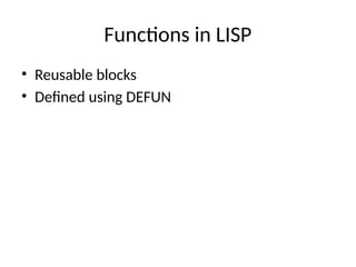 Comprehensive Overview of LISP Programming Language: Features, History ...