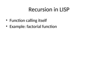 Comprehensive Overview of LISP Programming Language: Features, History ...