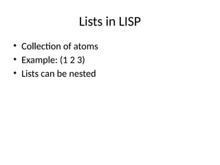 Comprehensive Overview of LISP Programming Language: Features, History ...