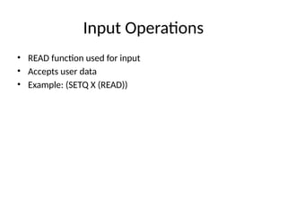Comprehensive Guide to LISP Programming Language for AI and Computer ...