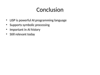 Comprehensive Guide to LISP Programming Language for AI and Computer ...