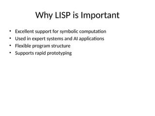 Comprehensive Guide to LISP Programming Language for AI and Computer ...