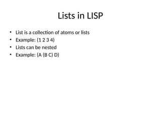 Comprehensive Guide to LISP Programming Language for AI and Computer ...