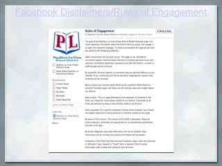 Facebook Disclaimers/Rules of Engagement 