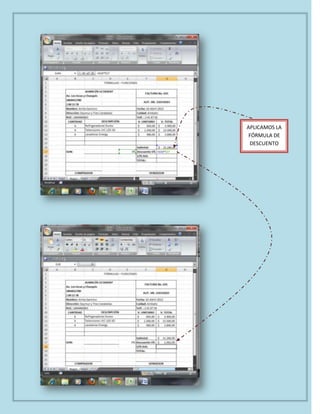 APLICAMOS LA
FÓRMULA DE
DESCUENTO