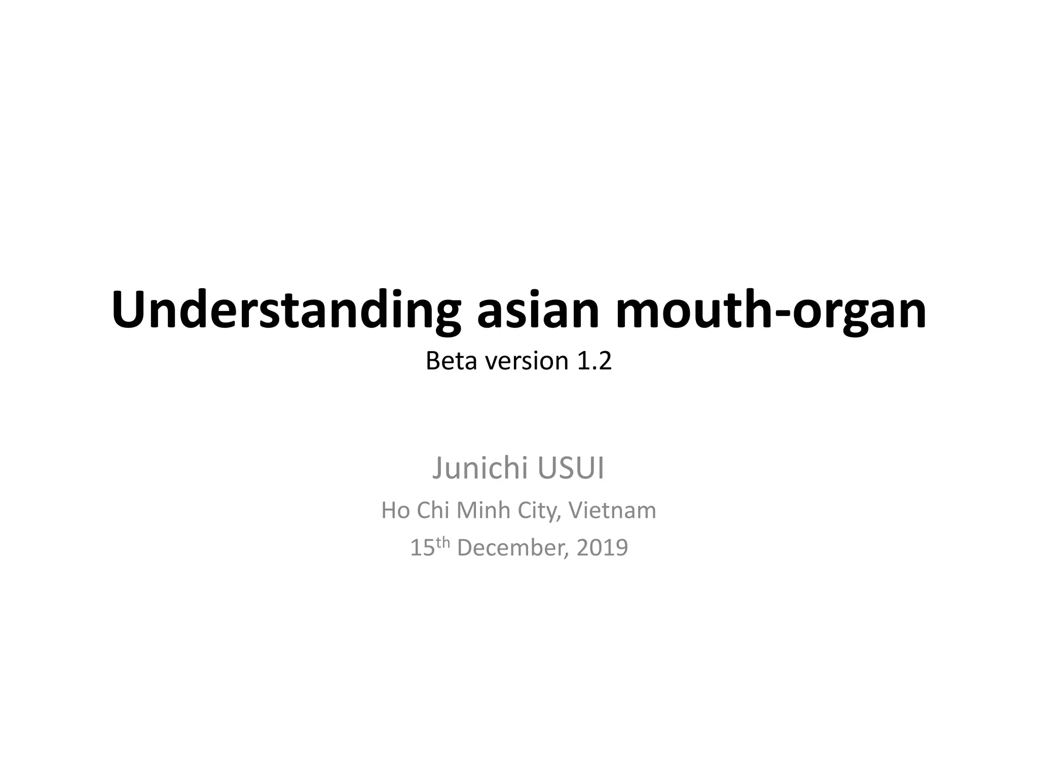 Understanding asian Beta v1.2 PPT