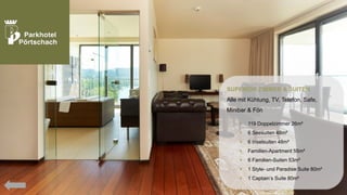 SUPERIOR ZIMMER & SUITEN
Alle mit Kühlung, TV, Telefon, Safe,
Minibar & Fön


119 Doppelzimmer 26m²



6 Seesuiten 48m²



6 Inselsuiten 48m²



Familien-Apartment 55m²



6 Familien-Suiten 53m²



1 Style- und Paradise Suite 80m²



1 Captain‘s Suite 80m²

 