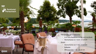

Palmenrestaurant & Palmenbar





À la Carte Restaurant mit Bar und Live-Musik
Warme Küche von 18.30 – 21.30 Uhr

Strand


Warme Küche von 11.30 – 17.00 Uhr



Kaffeebar



Öffnungszeiten: 7.00 – 22.00 Uhr

 