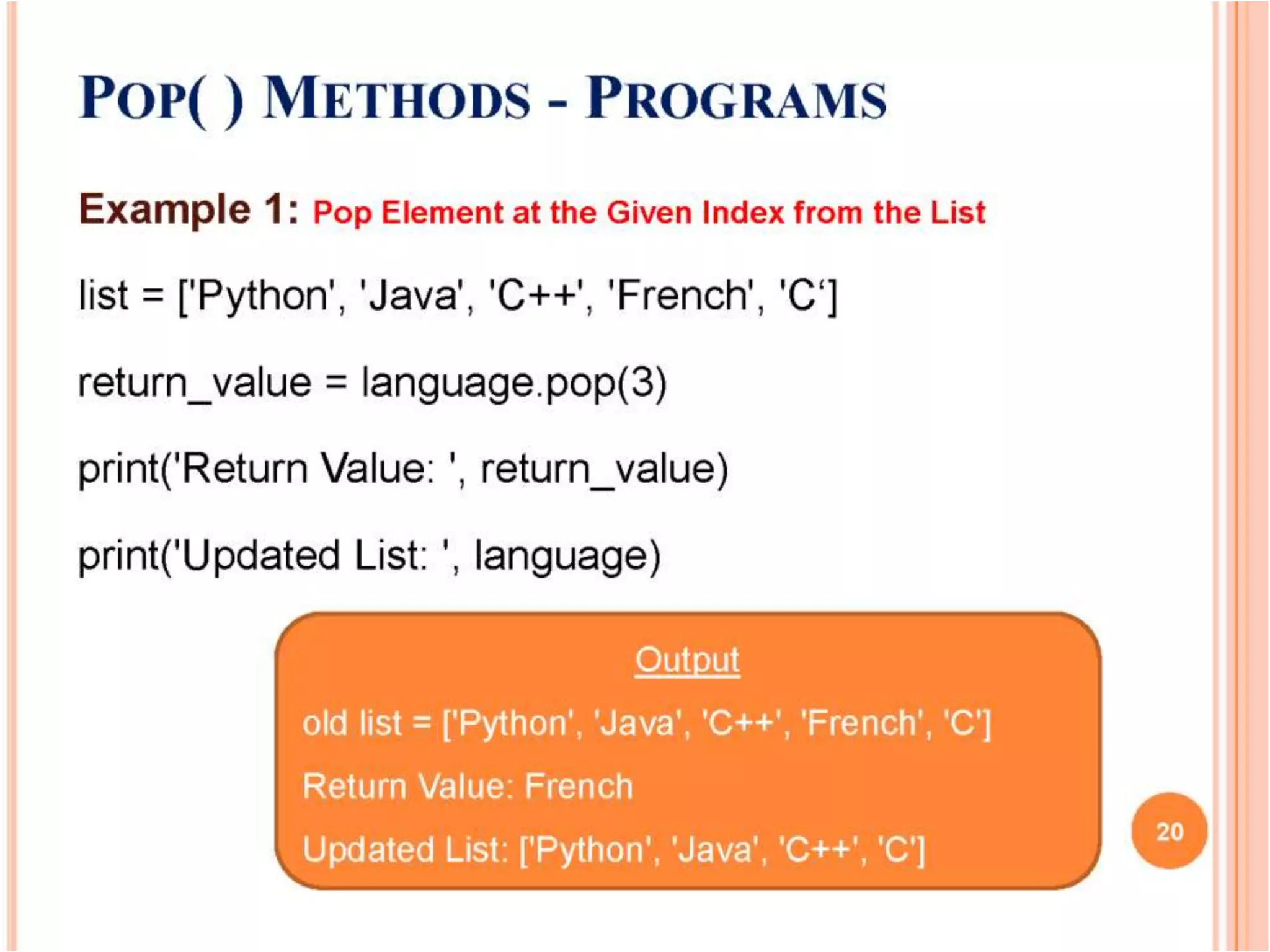 List in Python | PPTX