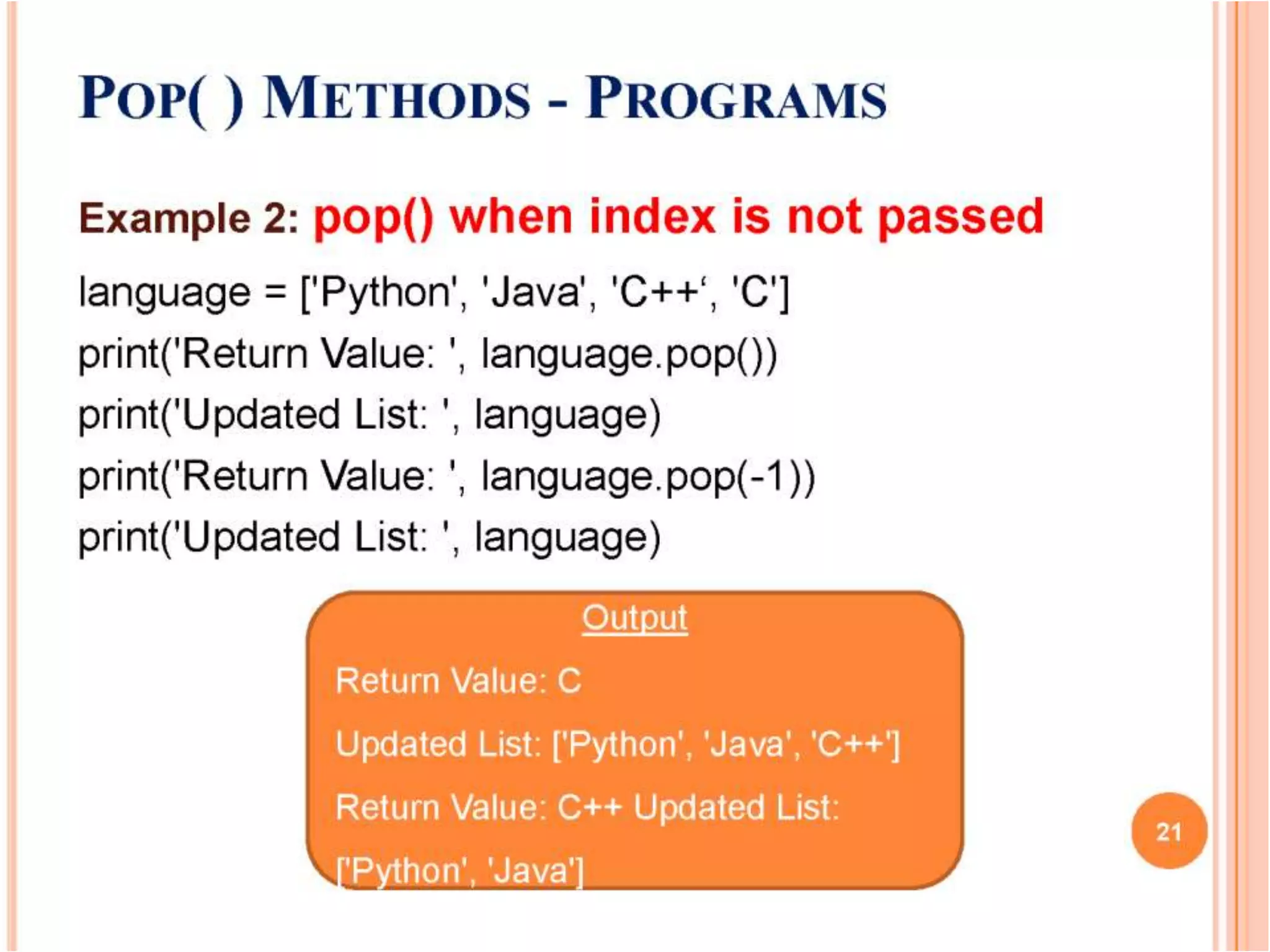List in Python | PPTX