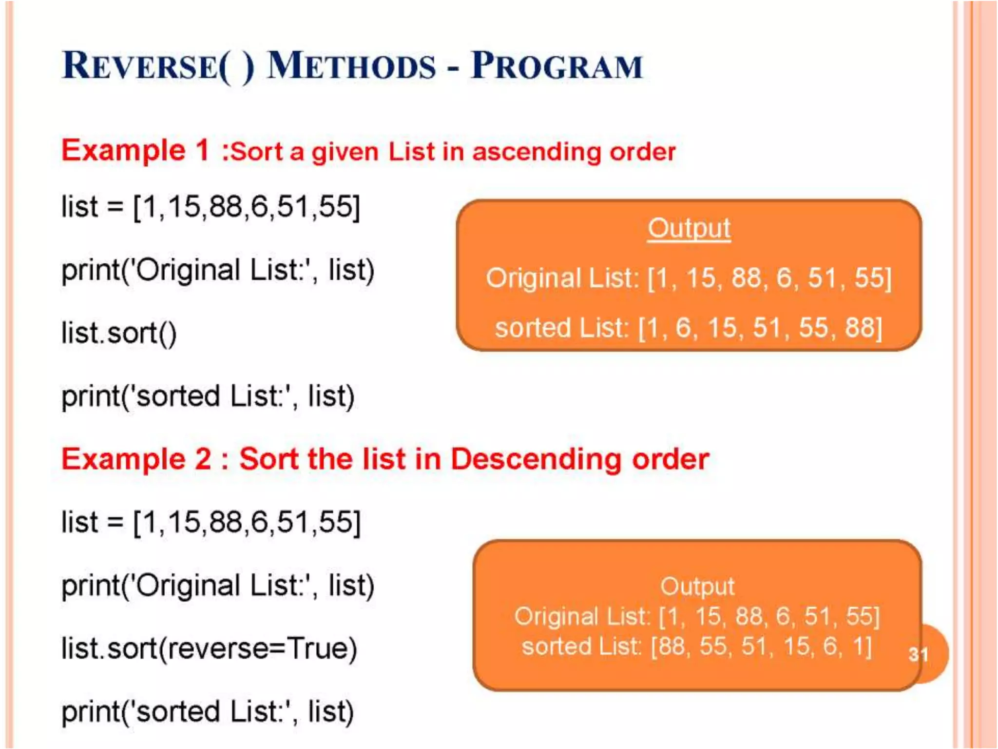 List in Python | PPT
