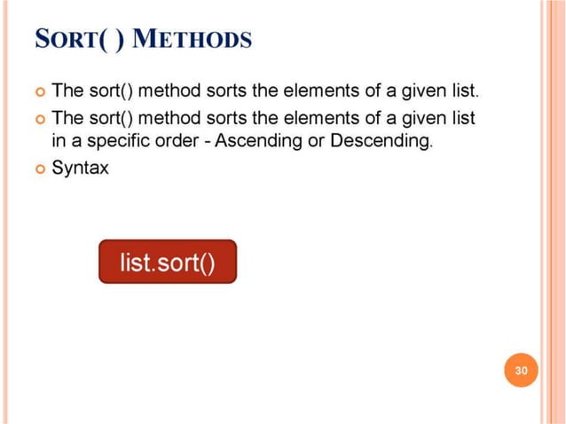 List in Python | PPTX | Programming Languages | Computing