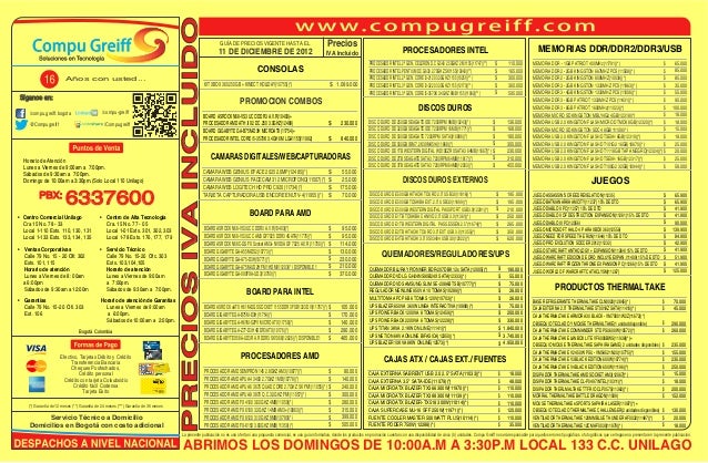 PRECIOS IVA INCLUIDO                                                                                                      ...