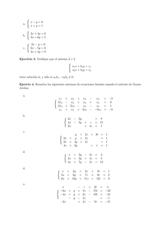 Lista 1 MA1004 (Sistemas de Ecuaciones Lineales)