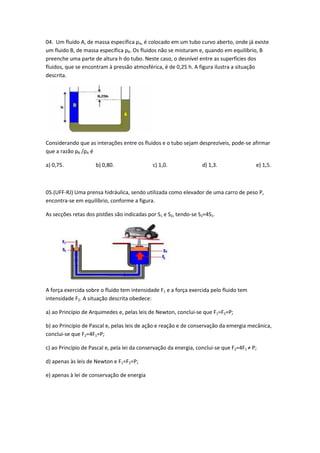Lista 1 de física 2ano | PDF
