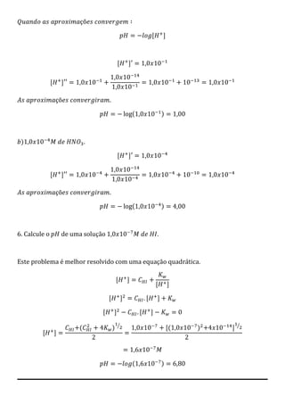 Lista 2   Equilíbrio Ácido-Base