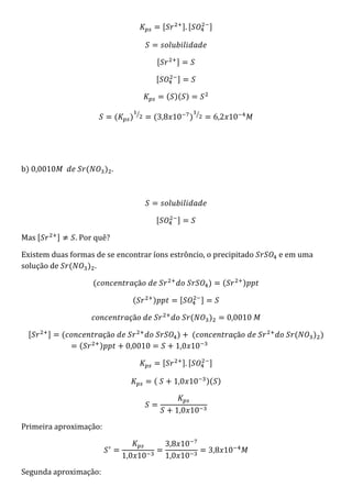 Lista 3   solubilidade e kps