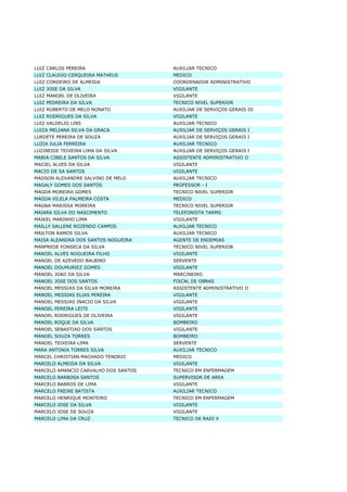Lista Completa De TemporáRios