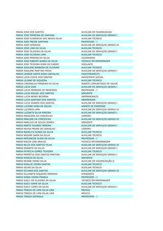 Lista Completa De TemporáRios