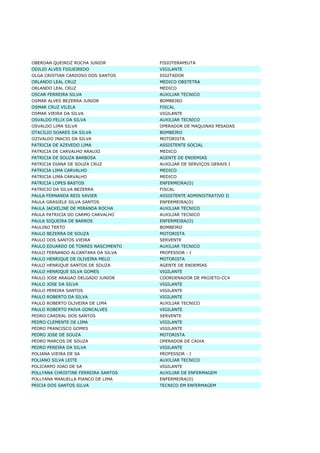 Lista Completa De TemporáRios