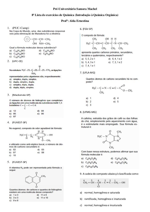 Exercícios de Química Orgânica - Pedro Paulo Santos ...