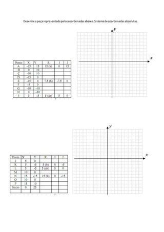 Lista de exercícios de sistemas de coordenadas 1 (2) | DOCX