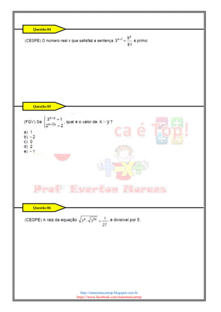 http://matematicaetop.blogspot.com.br
https://www.facebook.com/matematicaetop
Questão 04
Questão 05
Questão 06
 