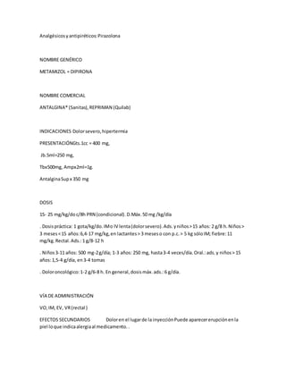Lista de medicamento | DOCX