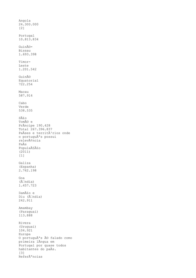 Lista De Pa Ses Onde O Portugu S L Ngua Oficial Wikip Dia A Enciclop 