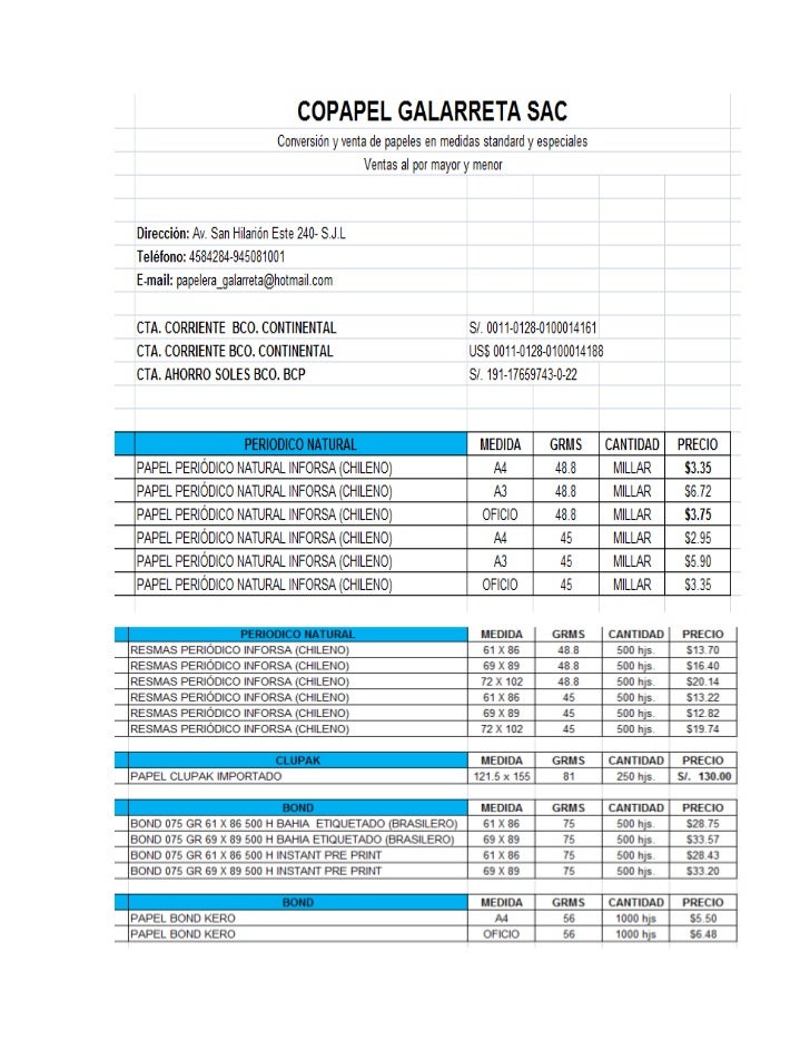 Lista de precios agosto.xls Lista de precios agosto.xls