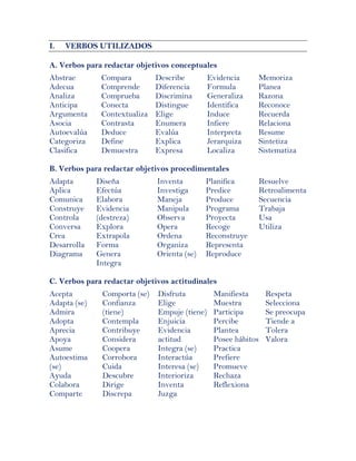 Lista de verbos 1
